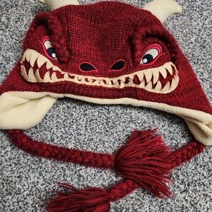 Animal Kingdom Dinosaur Hat With Braided Tassels